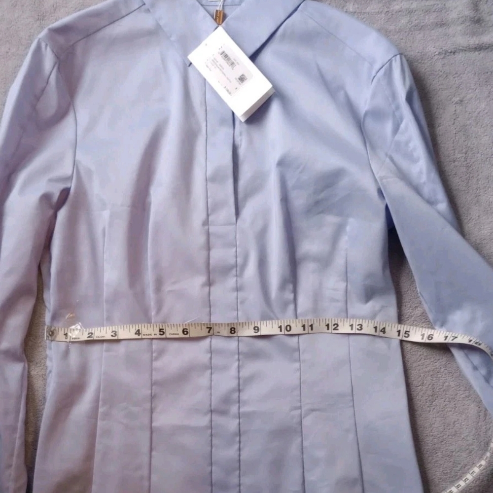 Hugo Boss Bashina Strech Poplin Shirt Blouse Women's Small Size US 6 . - Picture 9 of 9